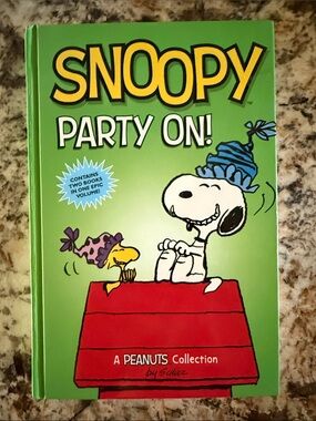 Snoopy Party On! Green Peanuts Collection  hard back Book new